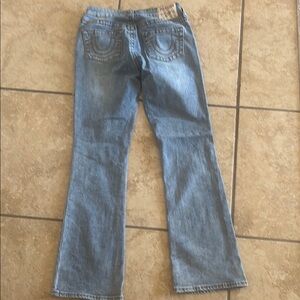 True Religion Blue Flare Wide Leg Jeans